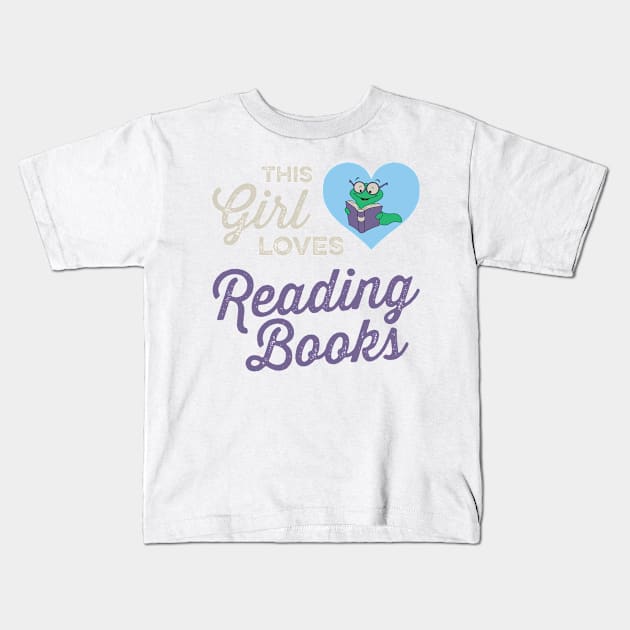 Love Reading Books Tee Kids T-Shirt by veerkun